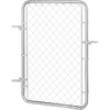 image:imageVEVOR Chain Link Fence Gate 72 x 48 in Adjustable Chain Link Fence Panel Fit 226 ft W x 6 ft H Garden Fence Gate Opening Fencing Gate with Plastic Coating for Farm Black Posts Not IncludedSilver