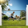 image:imageVEVOR Chain Link Fence Gate 72 x 48 in Adjustable Chain Link Fence Panel Fit 226 ft W x 6 ft H Garden Fence Gate Opening Fencing Gate with Plastic Coating for Farm Black Posts Not IncludedBlack