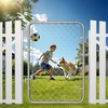 image:imageVEVOR Chain Link Fence Gate 72 x 48 in Adjustable Chain Link Fence Panel Fit 226 ft W x 6 ft H Garden Fence Gate Opening Fencing Gate with Plastic Coating for Farm Black Posts Not IncludedSilver