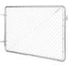 image:imageVEVOR Chain Link Fence Gate 72 x 48 in Adjustable Chain Link Fence Panel Fit 226 ft W x 6 ft H Garden Fence Gate Opening Fencing Gate with Plastic Coating for Farm Black Posts Not IncludedSilver