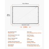 image:imageVEVOR Chain Link Fence Gate 72 x 48 in Adjustable Chain Link Fence Panel Fit 226 ft W x 6 ft H Garden Fence Gate Opening Fencing Gate with Plastic Coating for Farm Black Posts Not IncludedSilver