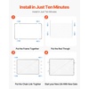 image:imageVEVOR Chain Link Fence Gate 72 x 48 in Adjustable Chain Link Fence Panel Fit 226 ft W x 6 ft H Garden Fence Gate Opening Fencing Gate with Plastic Coating for Farm Black Posts Not IncludedSilver