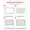 image:imageVEVOR Chain Link Fence Gate 72 x 48 in Adjustable Chain Link Fence Panel Fit 226 ft W x 6 ft H Garden Fence Gate Opening Fencing Gate with Plastic Coating for Farm Black Posts Not IncludedBlack