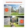image:imageVEVOR Chain Link Fence Gate 72 x 48 in Adjustable Chain Link Fence Panel Fit 226 ft W x 6 ft H Garden Fence Gate Opening Fencing Gate with Plastic Coating for Farm Black Posts Not IncludedSilver