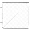 image:imageVEVOR Chain Link Fence Gate 72 x 48 in Adjustable Chain Link Fence Panel Fit 226 ft W x 6 ft H Garden Fence Gate Opening Fencing Gate with Plastic Coating for Farm Black Posts Not IncludedSilver