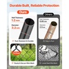 image:imageVEVOR Chain Link Fence Gate 72 x 48 in Adjustable Chain Link Fence Panel Fit 226 ft W x 6 ft H Garden Fence Gate Opening Fencing Gate with Plastic Coating for Farm Black Posts Not IncludedBlack