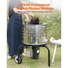 image:imageVEVOR Chicken Plucker Machine 20inch Stainless Steel Drum Feather Plucker Defeathering Equipment with 108 Soft Rubber Plucking Fingers Simple Debris Collection for Chicken Poultry Plucking3 Legs  20 Inch