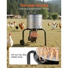 image:imageVEVOR Chicken Plucker Machine 20inch Stainless Steel Drum Feather Plucker Defeathering Equipment with 108 Soft Rubber Plucking Fingers Simple Debris Collection for Chicken Poultry Plucking3 Legs  157 Inch
