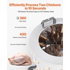 image:imageVEVOR Chicken Plucker Machine 20inch Stainless Steel Drum Feather Plucker Defeathering Equipment with 108 Soft Rubber Plucking Fingers Simple Debris Collection for Chicken Poultry Plucking3 Legs  20 Inch