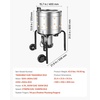 image:imageVEVOR Chicken Plucker Machine 20inch Stainless Steel Drum Feather Plucker Defeathering Equipment with 108 Soft Rubber Plucking Fingers Simple Debris Collection for Chicken Poultry Plucking3 Legs  157 Inch
