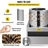 image:imageVEVOR Chicken Plucker Machine 20inch Stainless Steel Drum Feather Plucker Defeathering Equipment with 108 Soft Rubber Plucking Fingers Simple Debris Collection for Chicken Poultry Plucking4 Legs  20 Inch