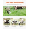 image:imageVEVOR Chicken Plucker Machine 20inch Stainless Steel Drum Feather Plucker Defeathering Equipment with 108 Soft Rubber Plucking Fingers Simple Debris Collection for Chicken Poultry Plucking3 Legs  20 Inch