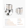 image:imageVEVOR Chicken Plucker Machine 20inch Stainless Steel Drum Feather Plucker Defeathering Equipment with 108 Soft Rubber Plucking Fingers Simple Debris Collection for Chicken Poultry Plucking3 Legs  20 Inch