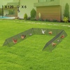 image:imageVEVOR Chicken Tunnels for Yard Metal Poultry Playpen for Outside with Waterproof Cover amp Corner Frames 1181 x 28 x 242 inch LxWxH Easy to Setup Also Widely Used for Ducks Rabbits Geese CoopPanel  Corner  Tarp