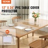 image:imageVEVOR Clear PVC Square Tablecloth 12 x 12 15mm Thick Waterproof Stain Resistant Durable Desk Coffee Table Dining Room Table12 x 24 Rectangular