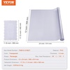 image:imageVEVOR Clear PVC Square Tablecloth 12 x 12 15mm Thick Waterproof Stain Resistant Durable Desk Coffee Table Dining Room Table12 x 24 Rectangular