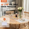 image:imageVEVOR Clear PVC Square Tablecloth 12 x 12 15mm Thick Waterproof Stain Resistant Durable Desk Coffee Table Dining Room Table48 Round