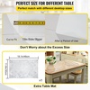 image:imageVEVOR Clear PVC Square Tablecloth 12 x 12 15mm Thick Waterproof Stain Resistant Durable Desk Coffee Table Dining Room Table78 x 42 Rectangular