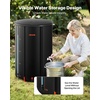 image:imageVEVOR Collapsible Rain Barrel 100 Gallon380 L Portable Water Tank PVC Rainwater Collection Barrel with Spigots and Overflow Kit Water Barrel for Garden Water CatcherBlack