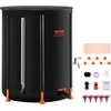image:imageVEVOR Collapsible Rain Barrel 100 Gallon380 L Portable Water Tank PVC Rainwater Collection Barrel with Spigots and Overflow Kit Water Barrel for Garden Water CatcherNew Black