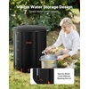 image:imageVEVOR Collapsible Rain Barrel 100 Gallon380 L Portable Water Tank PVC Rainwater Collection Barrel with Spigots and Overflow Kit Water Barrel for Garden Water Catcher2025black