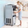 image:imageVEVOR Commercial Ice Cream Machine 2028LH Yield 2200W 3Flavor Freestanding Soft Serve Ice Cream Maker with 2 x 6L Hoppers amp Hopper Agitation PreCooling SelfCleaning for Snack Dessert ShopsVertical 3 Flavors Basic Model2026