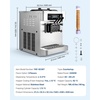 image:imageVEVOR Commercial Ice Cream Machine 2028LH Yield 2200W 3Flavor Freestanding Soft Serve Ice Cream Maker with 2 x 6L Hoppers amp Hopper Agitation PreCooling SelfCleaning for Snack Dessert ShopsCountertop 3 Flavors Flagship Model2026