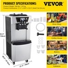 image:imageVEVOR Commercial Ice Cream Machine 2030LH Yield 21 Flavors Soft Serve Machine w Two 7L Hoppers 18L Cylinders Puffing PreCooling Shortage Alarm 2450W Frozen Yogurt Maker for Snack Bar Caf