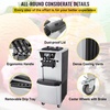 image:imageVEVOR Commercial Ice Cream Machine 2030LH Yield 21 Flavors Soft Serve Machine w Two 7L Hoppers 18L Cylinders Puffing PreCooling Shortage Alarm 2450W Frozen Yogurt Maker for Snack Bar Caf