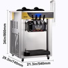 image:imageVEVOR Commercial Ice Cream Machine 21 QTH Soft Serve Ice Cream Maker with LCD Panel Auto Clean 3Flavor Precooling for Restaurant Snack BarCountertop 3 Flavors Upgraded Model