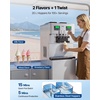 image:imageVEVOR Commercial Ice Cream Machine 21 QTH Soft Serve Ice Cream Maker with LCD Panel Auto Clean 3Flavor Precooling for Restaurant Snack BarVertical 3 Flavors Flagship Model