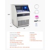 image:imageVEVOR Commercial Ice Maker 440lb24h Ice Maker Storage Capacity 120lbs 160 Ice Cubes in 15min LED Digital Display Freestanding SelfCleaning for Bar Office Restaurant