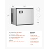 image:imageVEVOR Commercial Ice Maker Machine  Head 450 LbsDay Stainless Steel Ice Machine with Scheduled IceMaking SelfCleaning Adjustable Thickness Ideal for Restaurant Bar Cafe Hotel  Head Only300LBS24H20IN