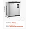 image:imageVEVOR Commercial Ice Maker Machine  Head 450 LbsDay Stainless Steel Ice Machine with Scheduled IceMaking SelfCleaning Adjustable Thickness Ideal for Restaurant Bar Cafe Hotel  Head Only1969 x 1969 x 2244 in