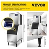 image:imageVEVOR Commercial Ice Maker Machine 110V 550LBS24H 350LBS Large Storage Ice Machine ETL Approved Advanced LCD Panel SECOP Compressor Air Cooled Quiet Operation Include Scoop amp Water Filter500LBS24H