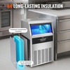 image:imageVEVOR Commercial Ice Maker Machine 130LBS24H with 33LBS Bin and Electric Water Drain Pump Stainless Steel Construction Auto Operation Include Water Filter 2 Scoops and Connection Hose