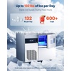 image:imageVEVOR Commercial Ice Maker Machine 132 lbs24H Stainless Steel Ice Machine with Worktop 30 lbs Storage amp 70 CubesCycle SelfCleaning Freestanding IceMaking for Home Bar Office Restaurant Kitchen