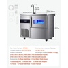 image:imageVEVOR Commercial Ice Maker Machine 132 lbs24H Stainless Steel Worktop Ice Machine with Sink 30 lbs Storage amp 70 CubesCycle SelfCleaning Freestanding IceMaking for Home Bar Restaurant Kitchen132 lbs24Hwith sink