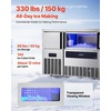 image:imageVEVOR Commercial Ice Maker Machine 132 lbs24H Stainless Steel Worktop Ice Machine with Sink 30 lbs Storage amp 70 CubesCycle SelfCleaning Freestanding IceMaking for Home Bar Restaurant Kitchen330 lbs24H without sink