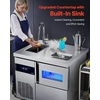 image:imageVEVOR Commercial Ice Maker Machine 132 lbs24H Stainless Steel Worktop Ice Machine with Sink 30 lbs Storage amp 70 CubesCycle SelfCleaning Freestanding IceMaking for Home Bar Restaurant Kitchen132 lbs24Hwith sink