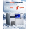 image:imageVEVOR Commercial Ice Maker Machine 132 lbs24H Stainless Steel Worktop Ice Machine with Sink 30 lbs Storage amp 70 CubesCycle SelfCleaning Freestanding IceMaking for Home Bar Restaurant Kitchen265 lbs24H without sink