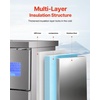 image:imageVEVOR Commercial Ice Maker Machine 132 lbs24H Stainless Steel Worktop Ice Machine with Sink 30 lbs Storage amp 70 CubesCycle SelfCleaning Freestanding IceMaking for Home Bar Restaurant Kitchen132 lbs24Hwith sink