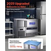 image:imageVEVOR Commercial Ice Maker Machine 132 lbs24H Stainless Steel Worktop Ice Machine with Sink 30 lbs Storage amp 70 CubesCycle SelfCleaning Freestanding IceMaking for Home Bar Restaurant Kitchen330 lbs24H without sink