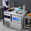 image:imageVEVOR Commercial Ice Maker Machine 132 lbs24H Stainless Steel Worktop Ice Machine with Sink 30 lbs Storage amp 70 CubesCycle SelfCleaning Freestanding IceMaking for Home Bar Restaurant Kitchen132 lbs24Hwith sink