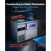image:imageVEVOR Commercial Ice Maker Machine 132 lbs24H Stainless Steel Worktop Ice Machine with Sink 30 lbs Storage amp 70 CubesCycle SelfCleaning Freestanding IceMaking for Home Bar Restaurant Kitchen265 lbs24H without sink