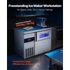 image:imageVEVOR Commercial Ice Maker Machine 132 lbs24H Stainless Steel Worktop Ice Machine with Sink 30 lbs Storage amp 70 CubesCycle SelfCleaning Freestanding IceMaking for Home Bar Restaurant Kitchen220 lbs24H without sink