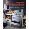 image:imageVEVOR Commercial Ice Maker Machine 132 lbs24H Stainless Steel Worktop Ice Machine with Sink 30 lbs Storage amp 70 CubesCycle SelfCleaning Freestanding IceMaking for Home Bar Restaurant Kitchen330 lbs24H without sink