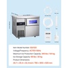 image:imageVEVOR Commercial Ice Maker Machine 132 lbs24H Stainless Steel Worktop Ice Machine with Sink 30 lbs Storage amp 70 CubesCycle SelfCleaning Freestanding IceMaking for Home Bar Restaurant Kitchen265 lbs24H without sink
