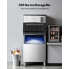 image:imageVEVOR Commercial Ice Maker Machine 450LBS24H IceMaking Machine with 250LBS Stainless Steel Storage Bin Auto SelfCleaning Ice Maker with Touchscreen for Bar Cafe Restaurant Business Commercial1000