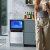 image:imageVEVOR Commercial Ice Maker Machine 80 lbs24h with 12Lbs Storage 32 Cubes per Cycle Stainless Steel Freestanding amp Countertop Ice Maker with LED Display amp SelfCleaning for Home Bar Restaurant130Lbs24H